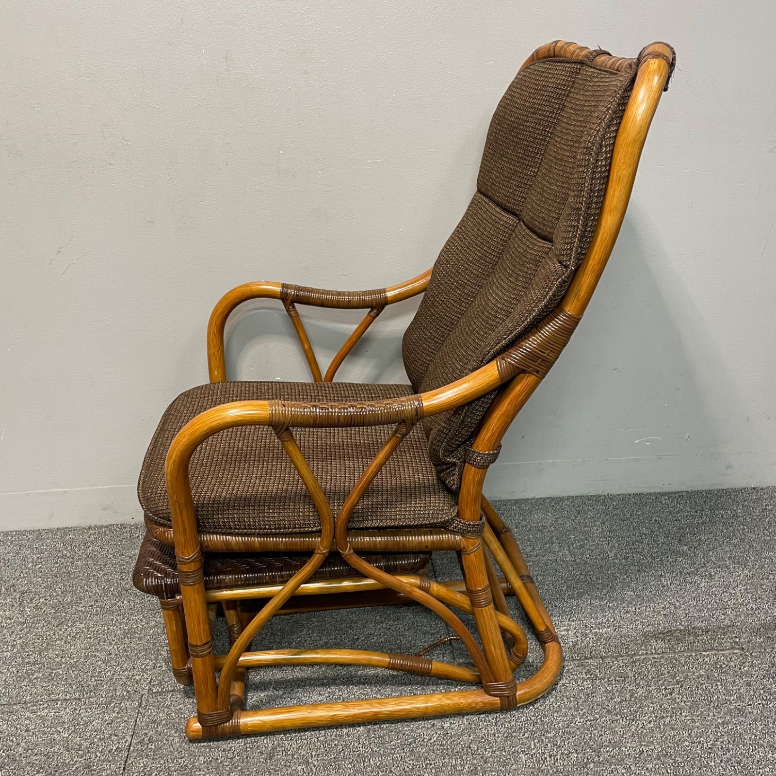 Kazama カザマ ラタンチェア 籐 椅子 アームチェア ダークブラウン Kazama カザマ ラタンチェア 籐 椅子 アームチェア ダークブラウン