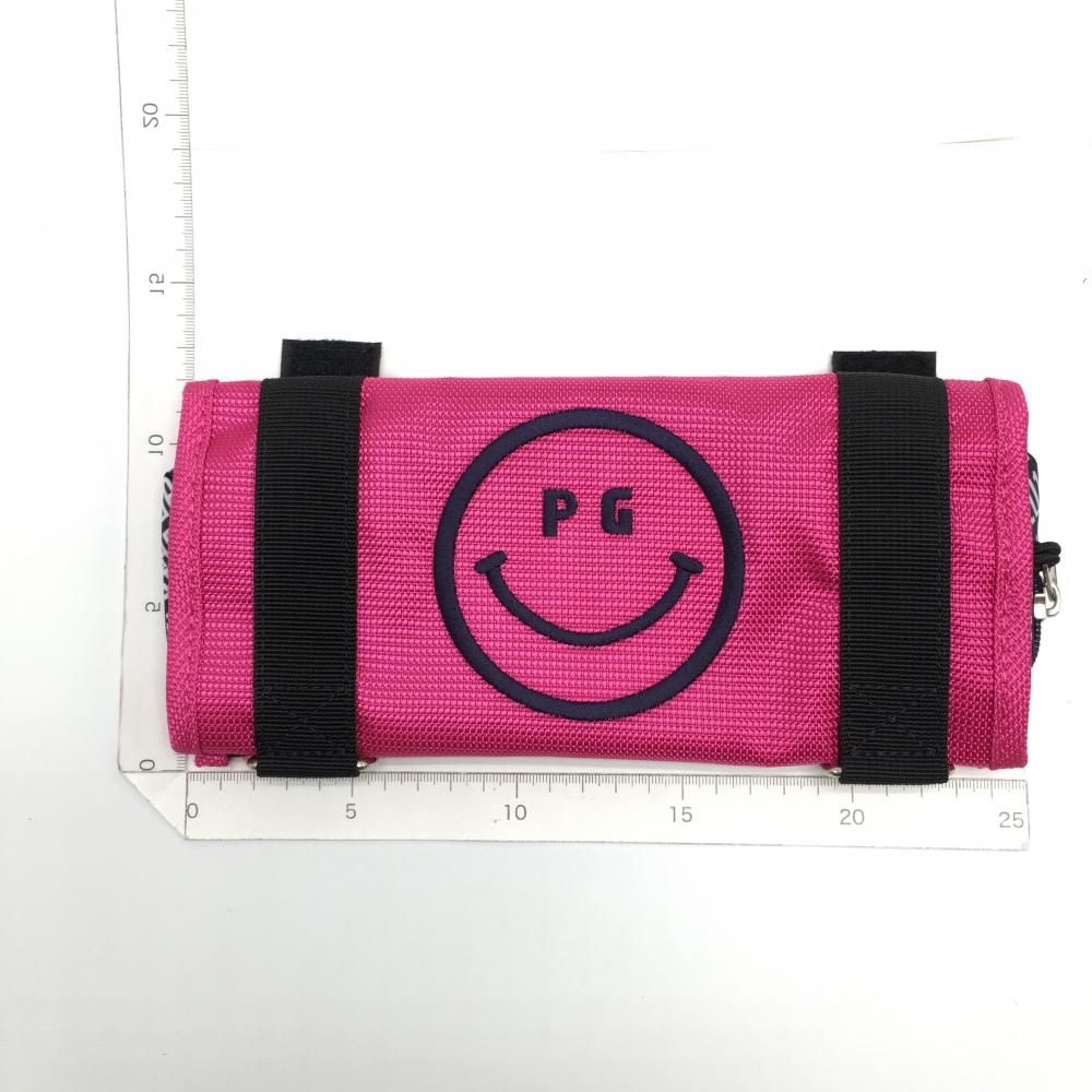 新品】パーリーゲイツ マルチポーチ ピンク×ネイビー 内側複数