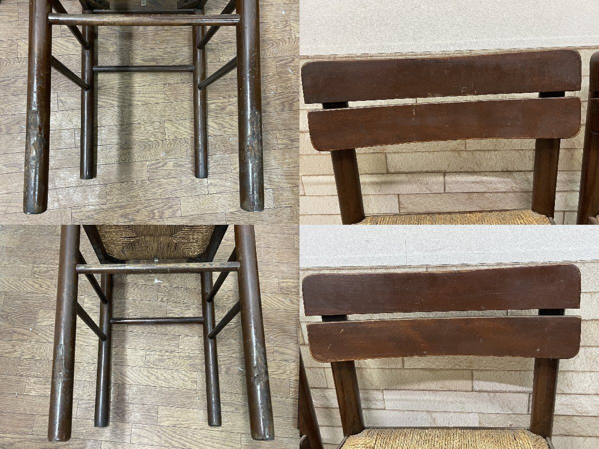 飛騨産業 キツツキ ラッシチェア カウンターチェア 2脚セット ペーパー