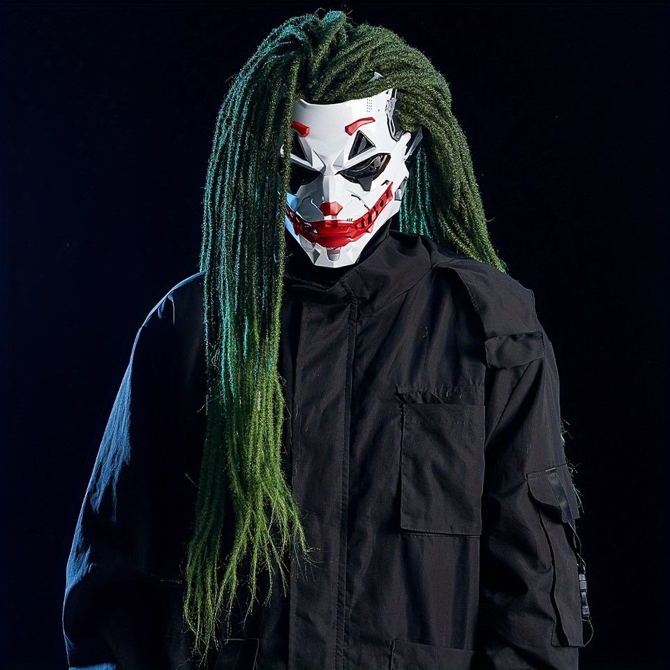 ハロウィン 仮面舞踏会に ジョーカー風コスプレマスク 個性的スタイルでパーティーを盛り上げるプラスチック製仮面｜パーティーグッズ コスチューム小道具 ブレードル付き STEELWINDOWSANDDOORS_COM