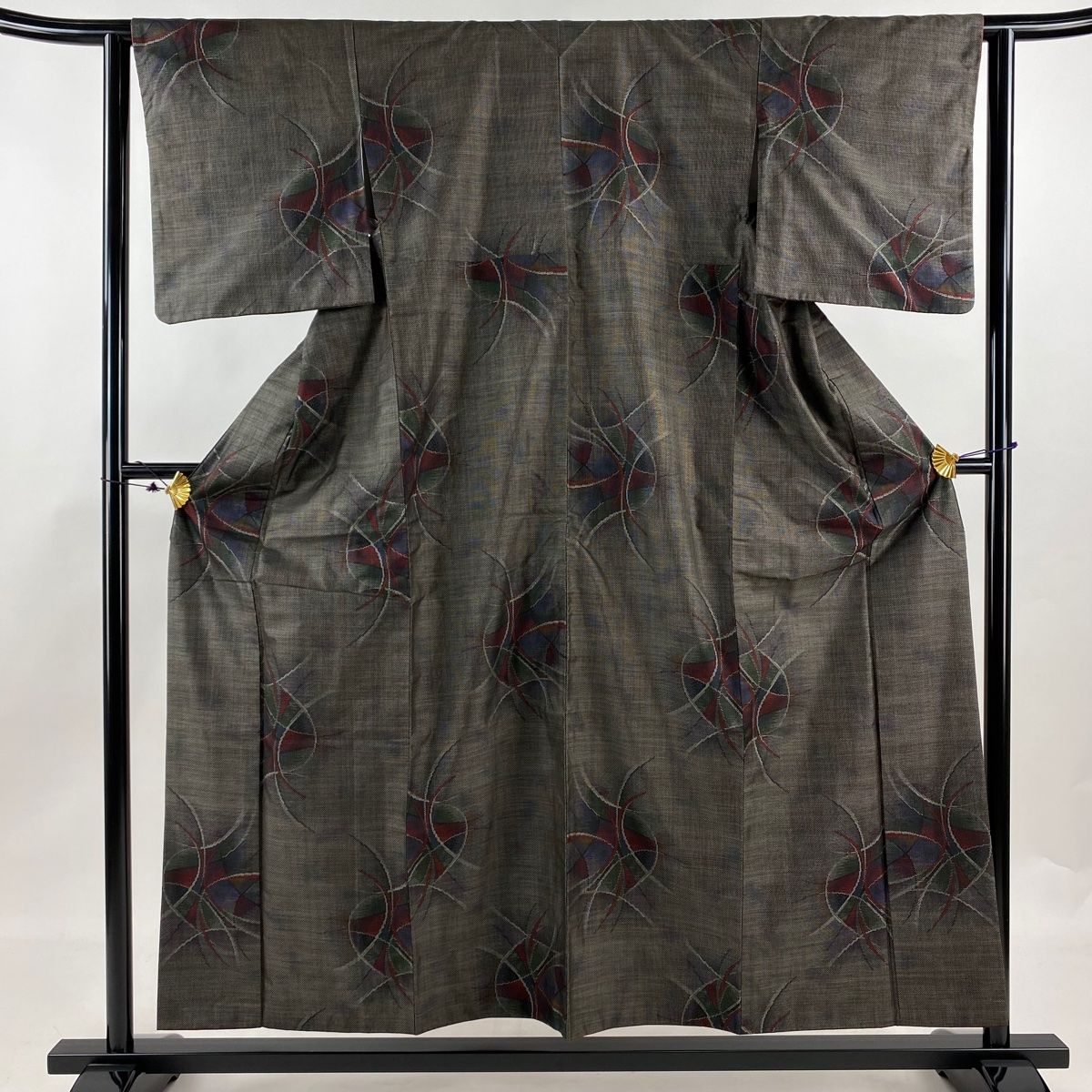 大島紬 身丈167.5cm 裄丈68cm 正絹 美品 名品 【中古】（振袖 身丈  