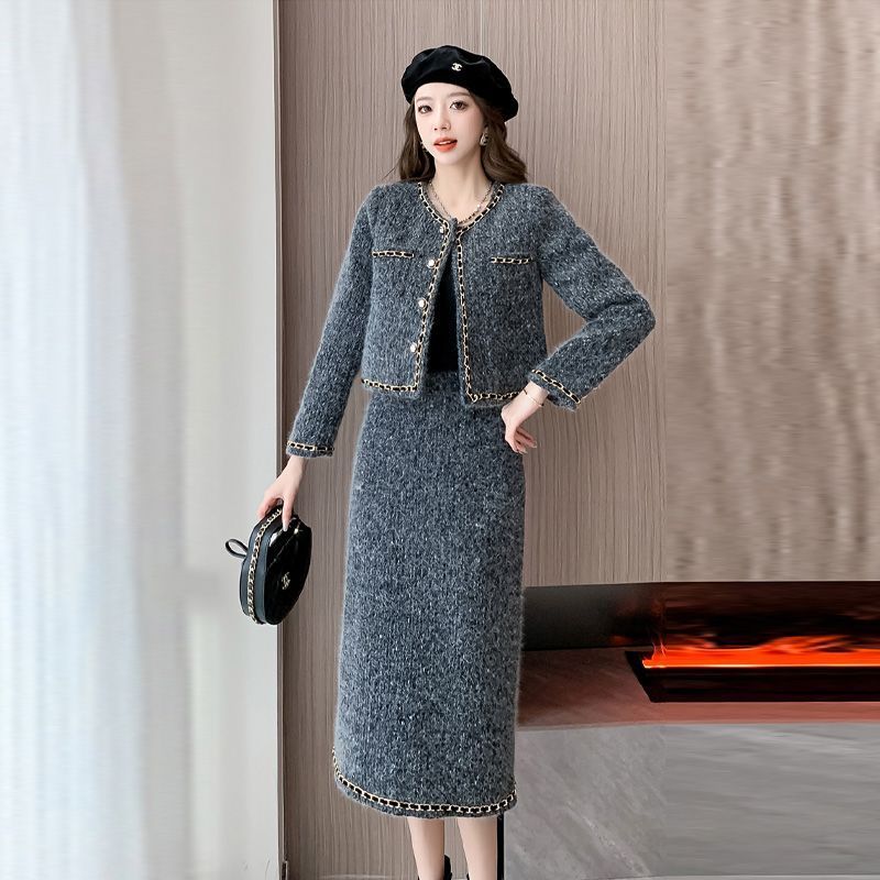 ツイード 秋冬 スカートスーツ レディース 入学式 スーツ ママセットアップ 秋冬 ツイード ジャケット タイトスカート スーツ フォーマルスーツ上下セット ママスーツ レディース 入園 入学式 卒園 卒業式 七五三 母親 結婚式 披露宴 上品xxf07