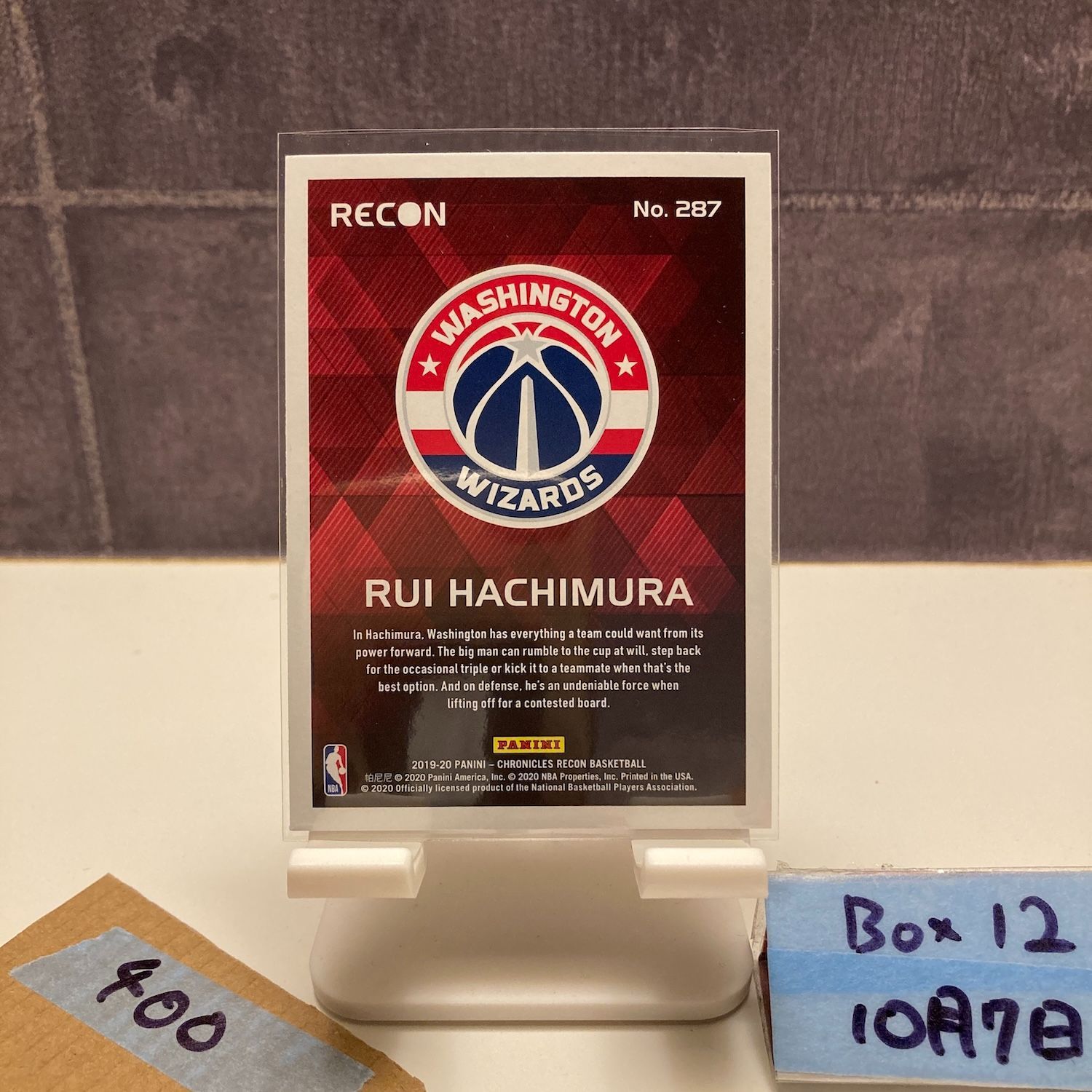 2019 Panini Chronicles Recon Rui Hachimura 八村塁 Washington