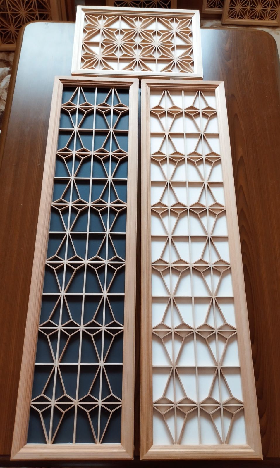 22 ❣️特価❣️組子　3枚一組　木製額縁 22 組子 3枚一組 木製額縁 - メルカリ