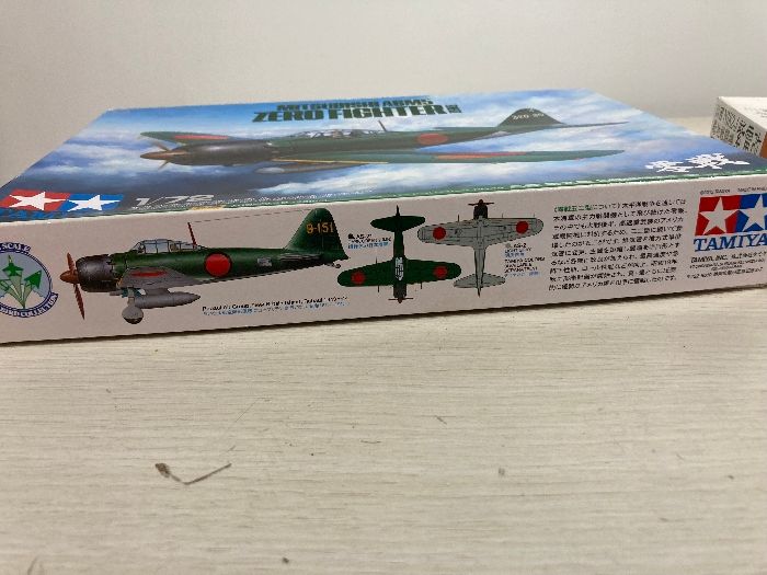 E3d 軍用機プラモデル TAMIYA タミヤ 零戦 三菱 川西N1K2-J 紫電改 A6 箱付き 長期保管品 内袋未開封 2点セット