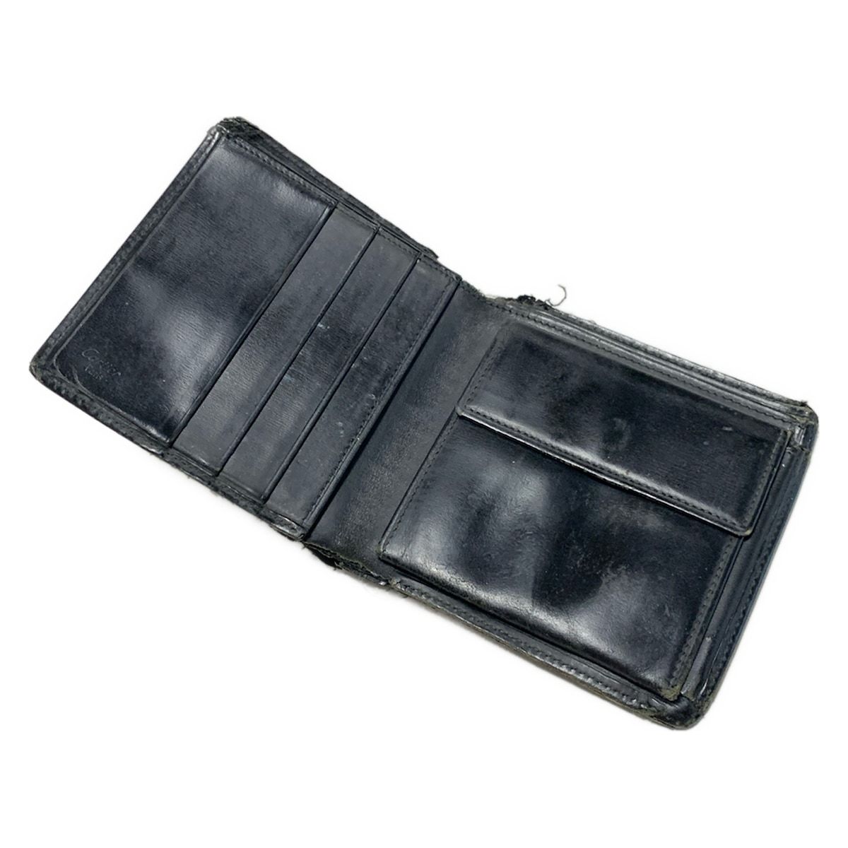 Cartier(カルティエ) 2つ折り財布 パシャ 黒 レザー - メルカリ