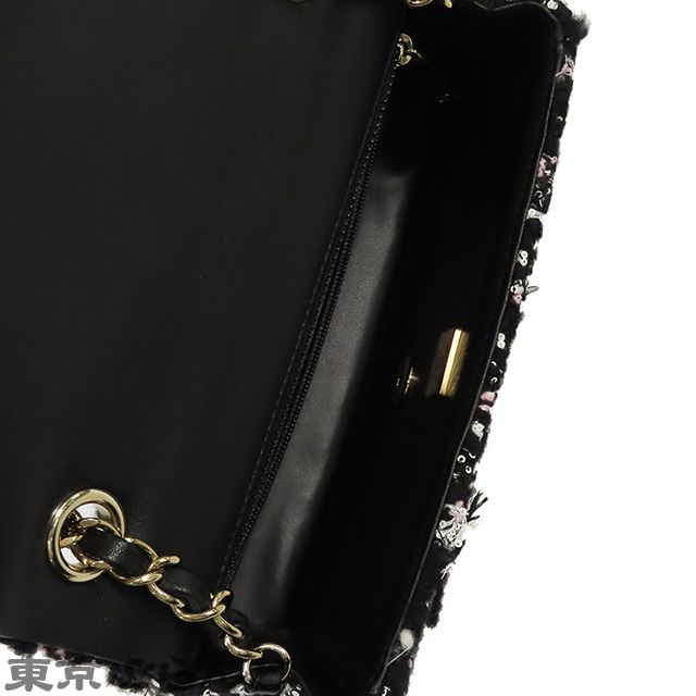 シャネル CHANEL ツイード Wフラップ Wチェーンショルダーバッグ