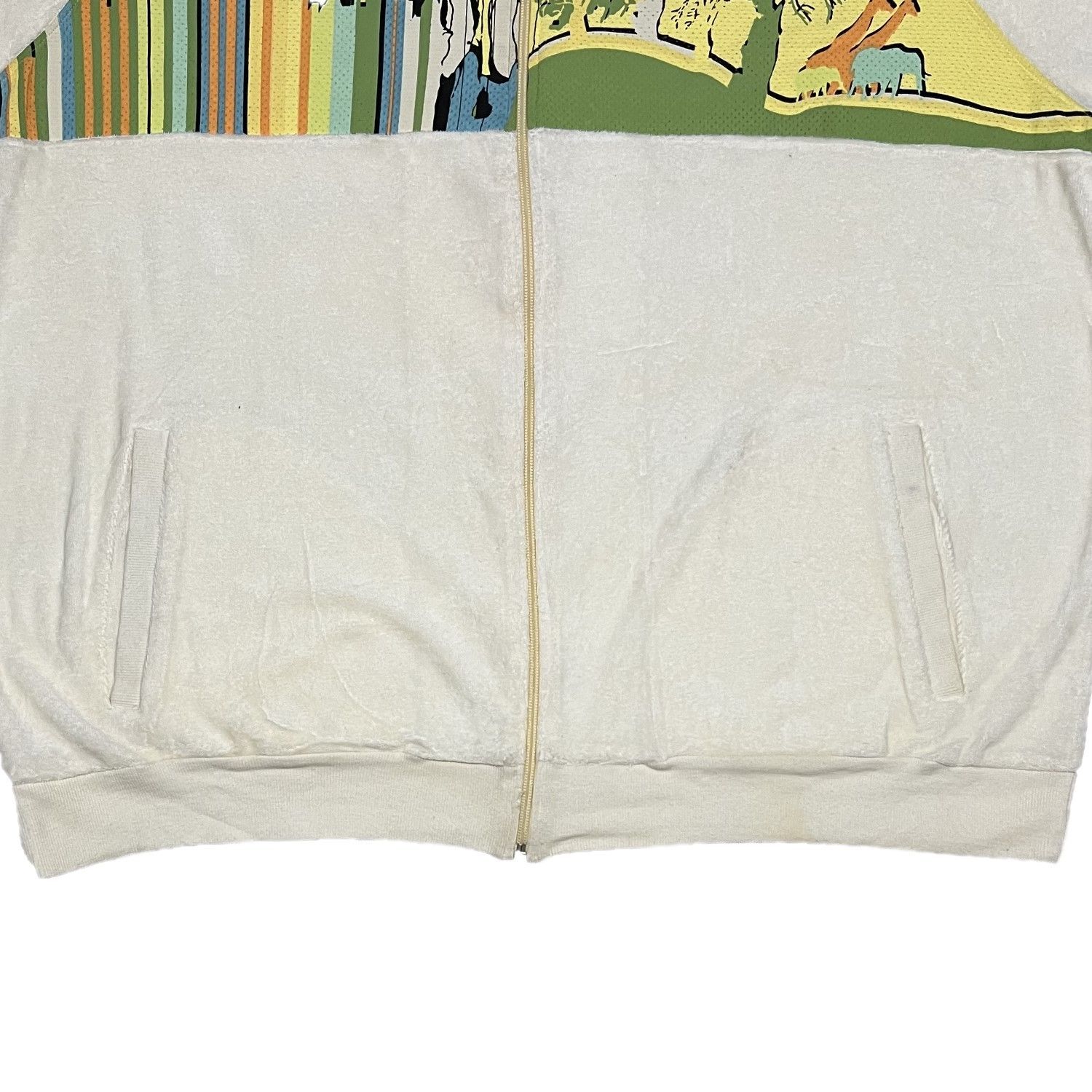 ミーザン アート デザインパッチ 長袖 スウェット 上下セットアップ  