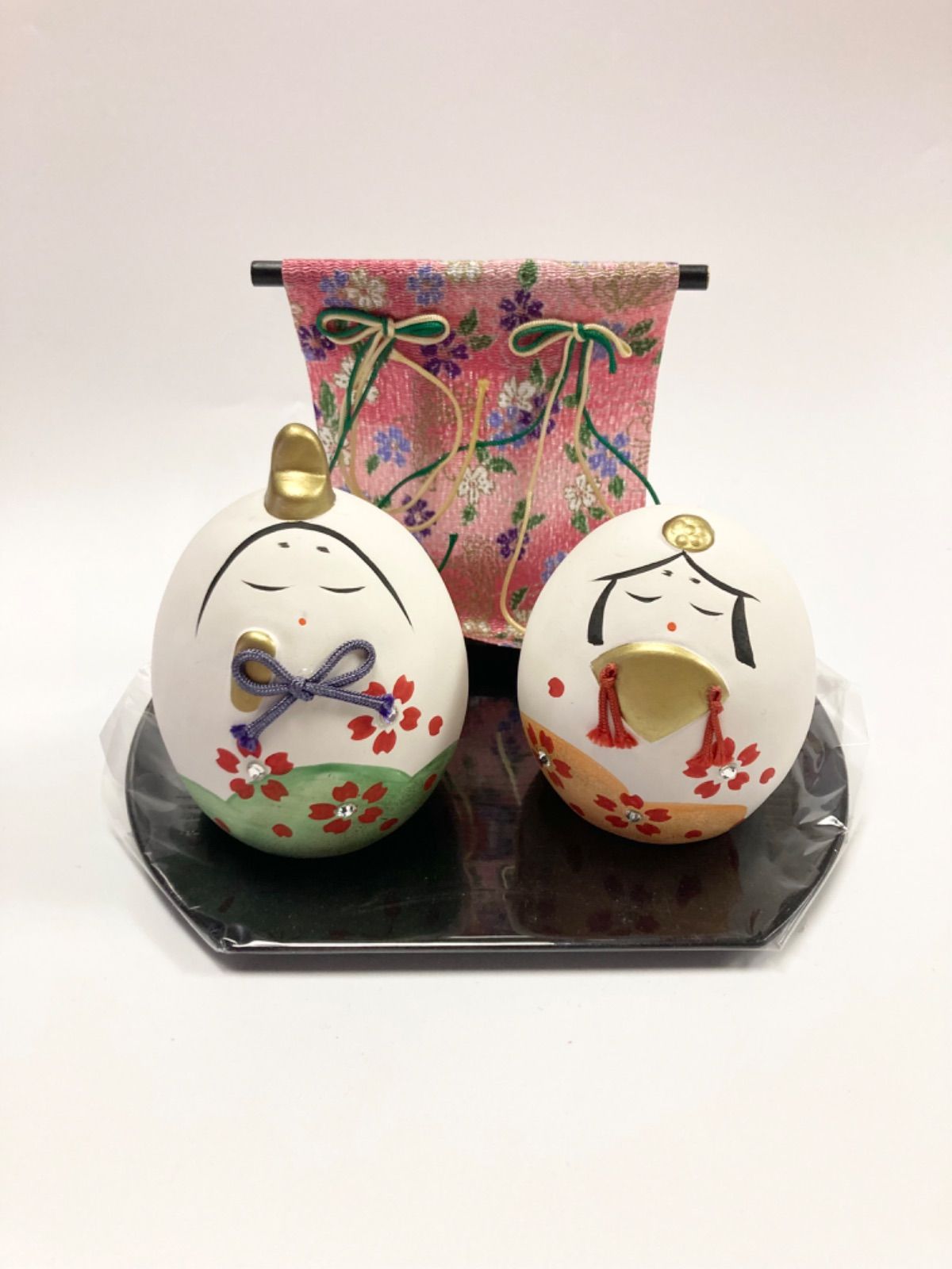 【新品】京洛卵雛　お雛様　雛飾り　雛人形　インテリア　置物　桃の節句