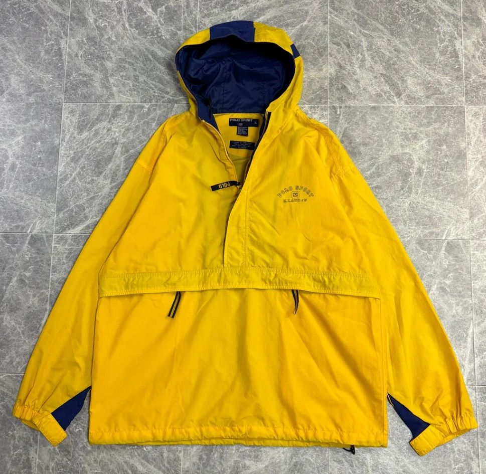 90s　POLO SPORT　リバーシブル　アノラック　中綿　ナイロン　L 90s POLOSPORT ポロスポーツ ナイロンアノラック オレンジ XL