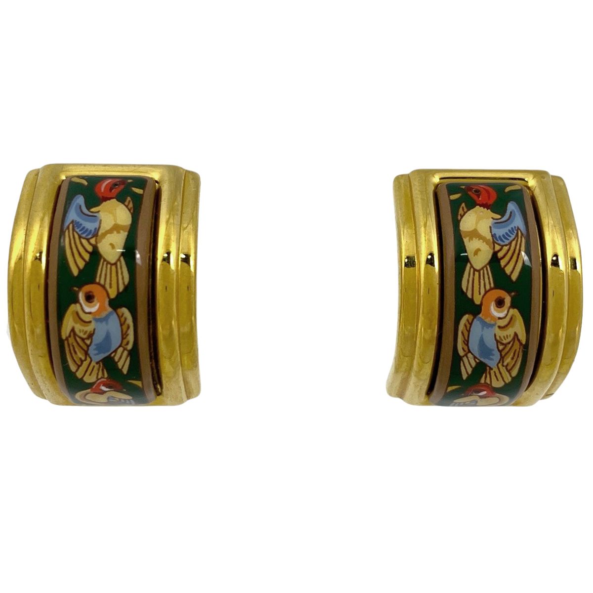 HERMES - 【中古】エルメス イヤリング エマイユ ブルー