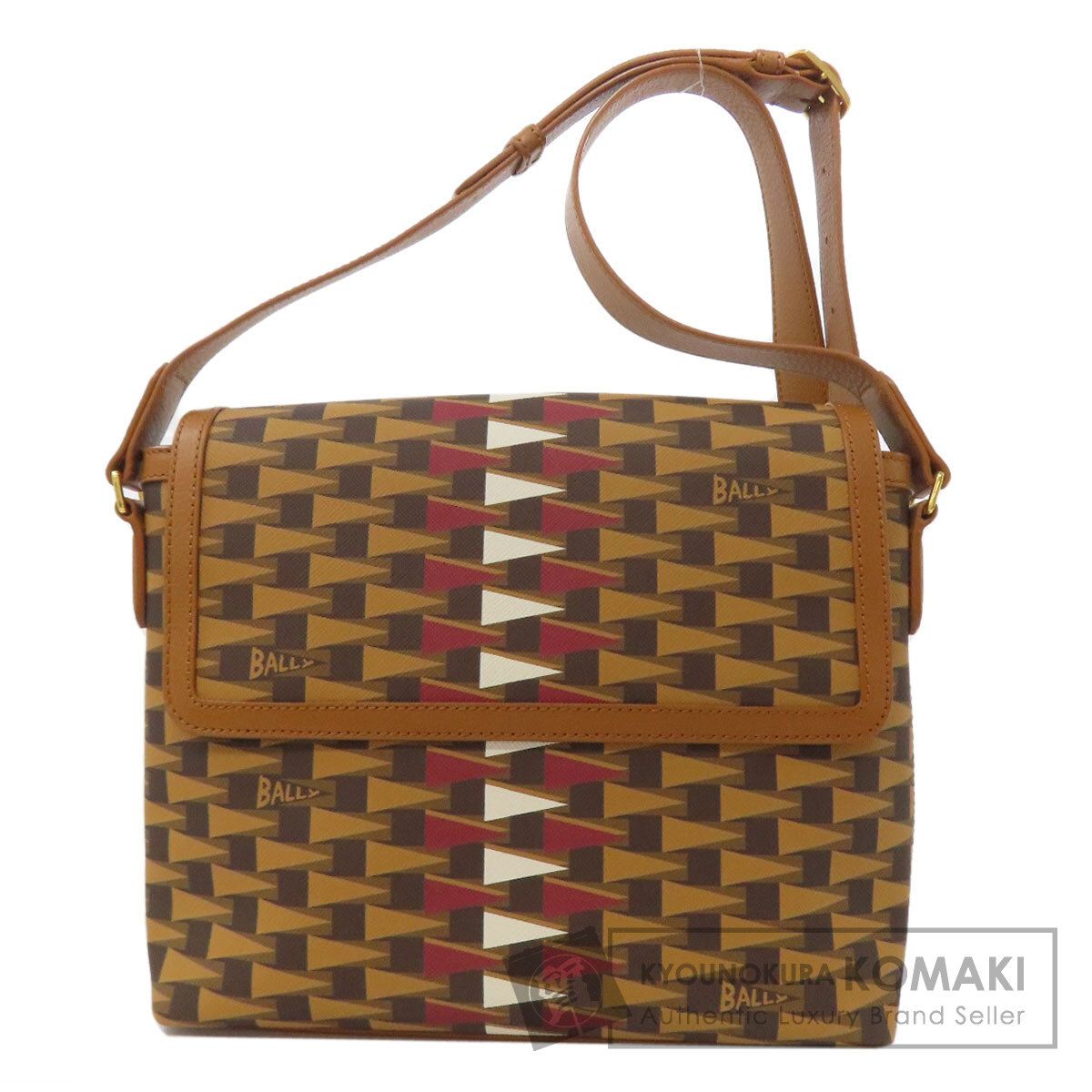 BALLY バリー 総柄 ショルダーバッグ PVC レディース