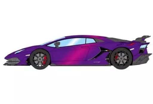 ミニカー 1 43 Lamborghini Aventador SVJ 2018 Leirion wheel Blu Hal プ デス2 パープル EM438SC