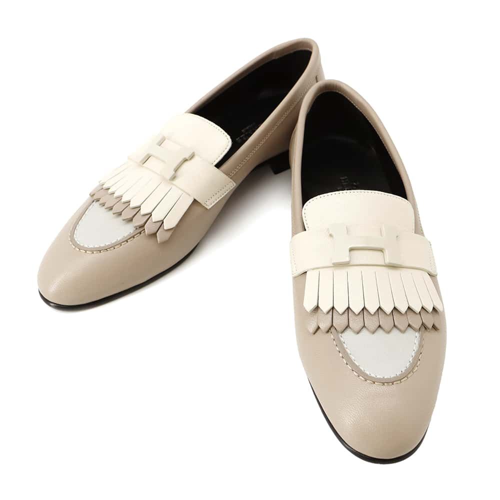 HERMES エルメス モカシン ロワイヤル フリンジ ベージュ　36 1/2 エルメス モカシン ロワイヤル フリンジ レディースサイズ36 1/2