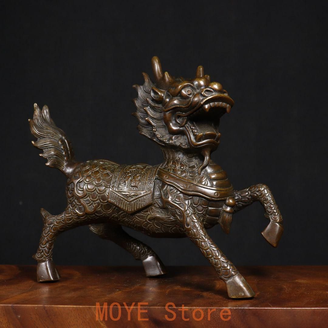 麒麟香炉 銅器 銅製品 鎮宅辟邪 開運風水 招財 置物 工芸品 麒麟 銅器 銅製品 鎮宅辟邪 開運風水 招財 置物 工芸品 装飾品