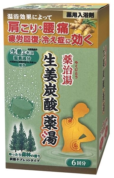 まとめ買い-24点セット 薬治湯 生姜炭酸薬湯 ゆったり森林の香り ヘルス 入浴剤