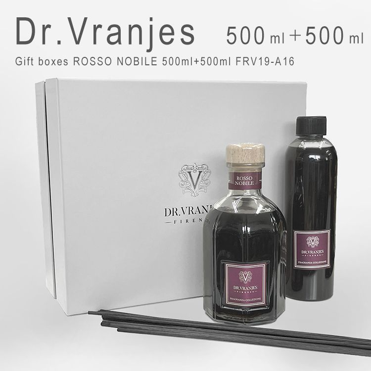 訳あり 新品 未使用 ドットール・ヴラニエス ロッソノービレギフトボックス ルームフレグランス 本体・詰め替え セット【500mlディフューザー+500ml詰め替え用リフィルセット】 [260612-38]