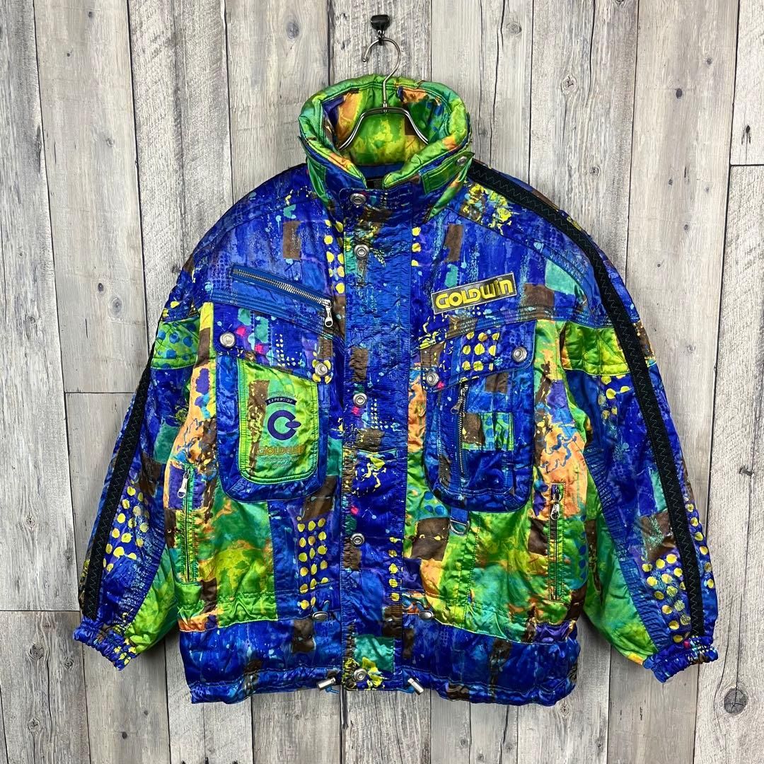 GOLDWIN ゴールドウイン 耐水 撥水 総柄 スノボ スキー ウェア L