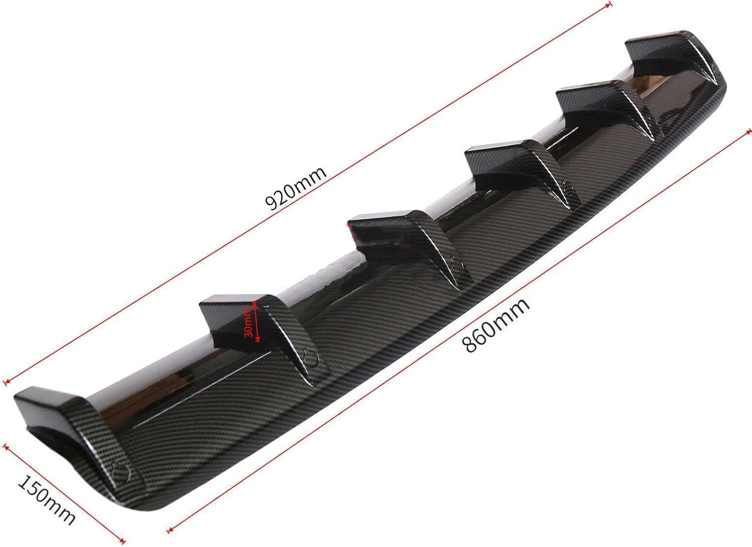 トヨタ ハイエース 200系用 リアバンパースポイラー 6枚翼 フカヒレ ディフューザー ABS製 カーボン調 シャークフィン風 エアロパーツWP今季トレンド