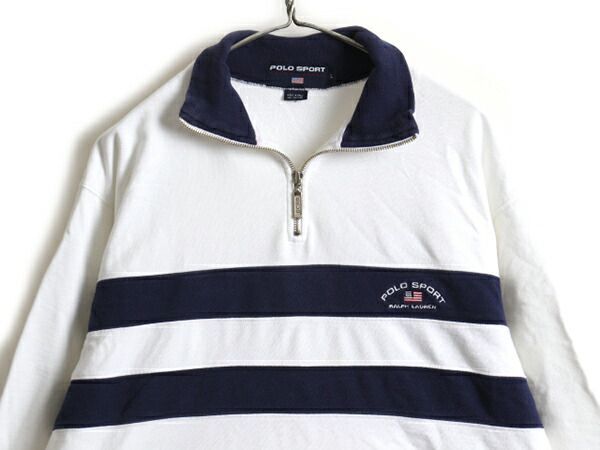 90's □ POLO SPORT ポロスポーツ ラルフローレン ジップネック