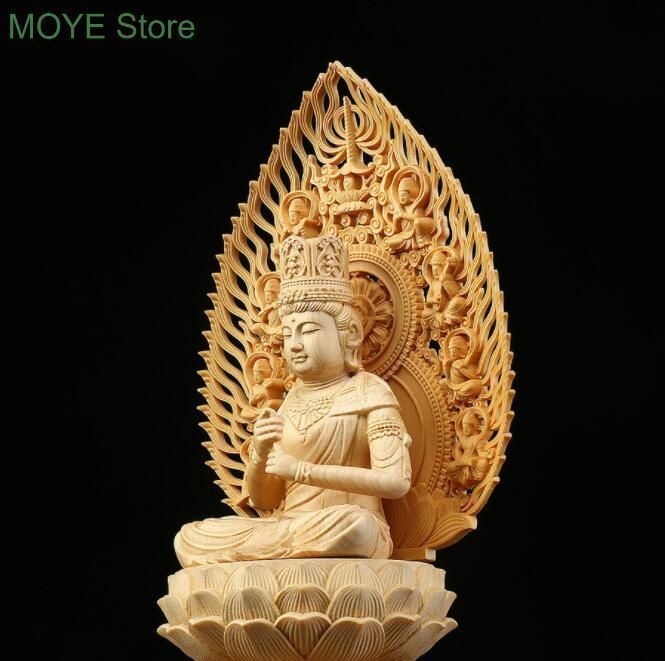 【修縁堂】極上品　仏教工芸品 彩金 地蔵菩薩 木彫仏教　精密彫刻 修縁堂】【仏教美術・仏像】 地蔵菩薩 観音菩薩座像 木彫仏教