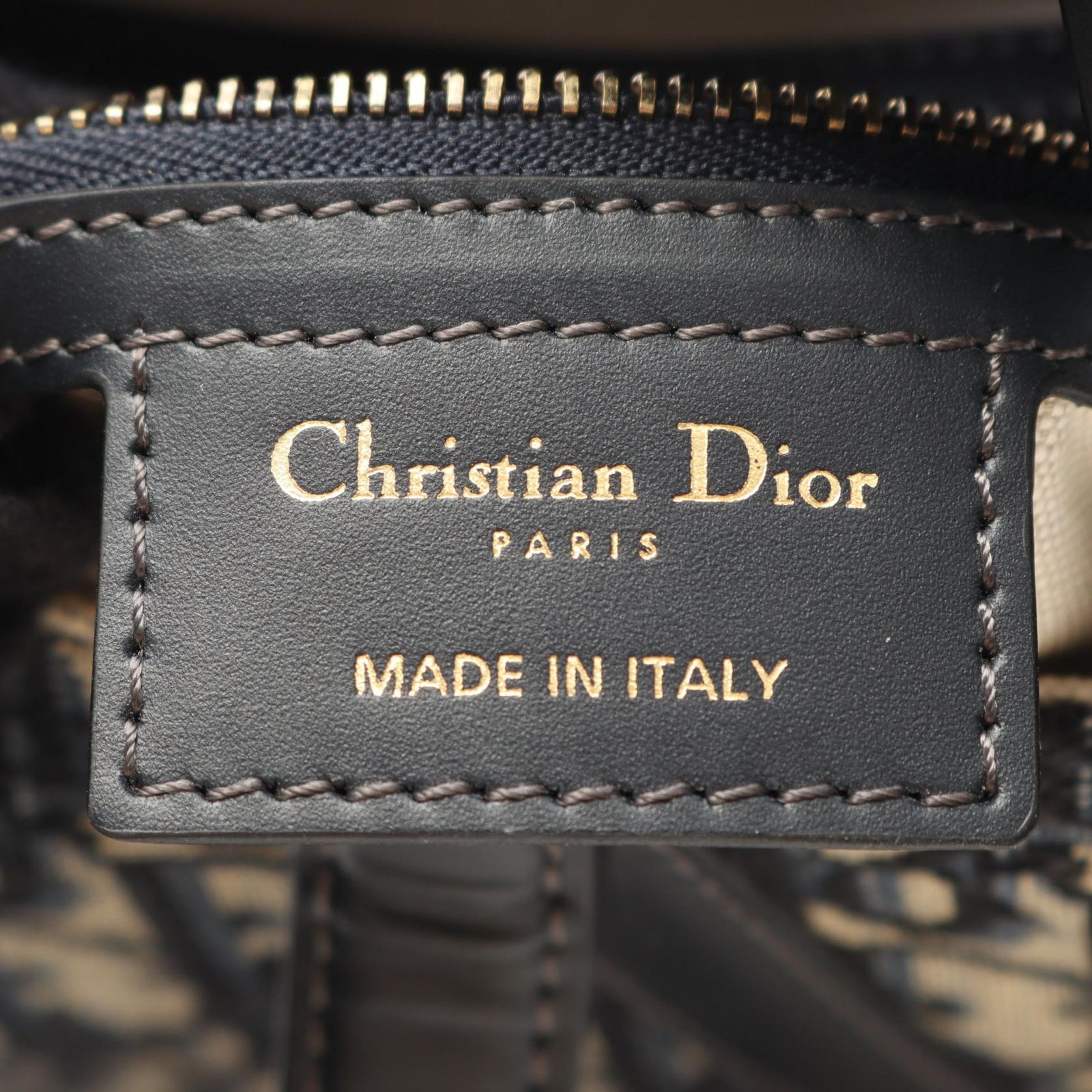 Dior サドル　ショルダーバッグ　キャンバス　CD金具　　ネイビー ディオール Dior ハンドバッグ サドルバッグ オブリークジャ