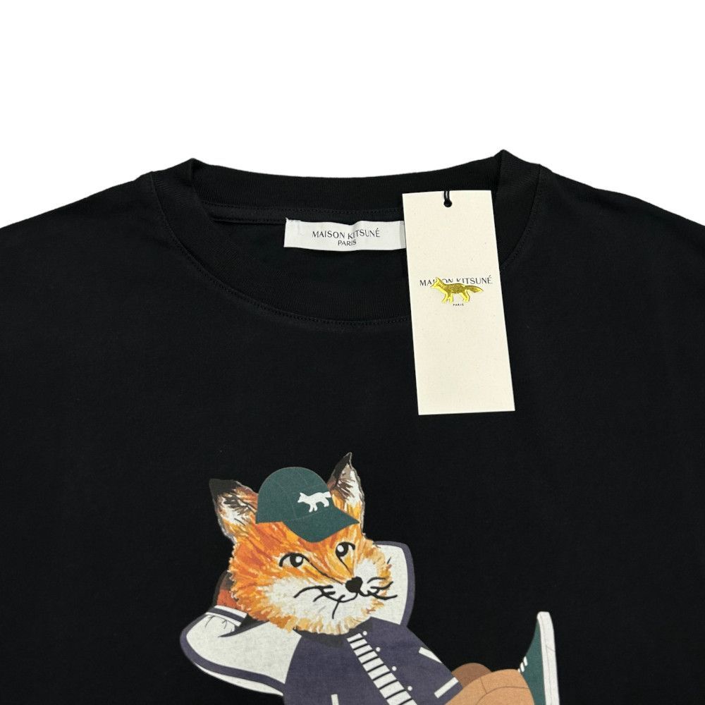 新品 MAISON KITSUNE ドレスド フォックス プリント イージー Tシャツ