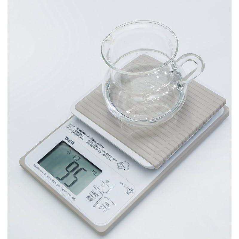 お試しください！ ♥ タニタ クッキングスケール キッチン はかり 料理 防水 デジタル 3kg 0.1g単位 KW-320 WH 洗えるキッチンスケール 1