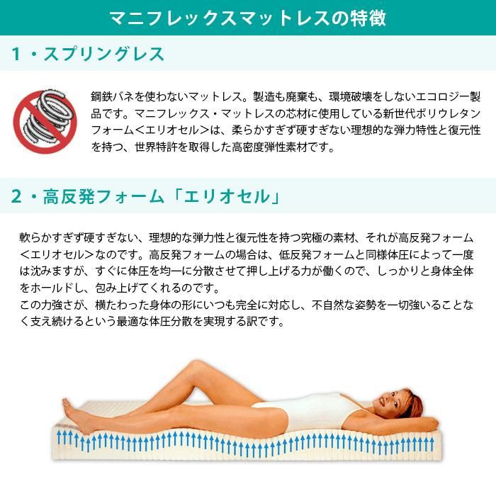 マニフレックス 三つ折り マットレス シングル ｜最大30日間お試し対象