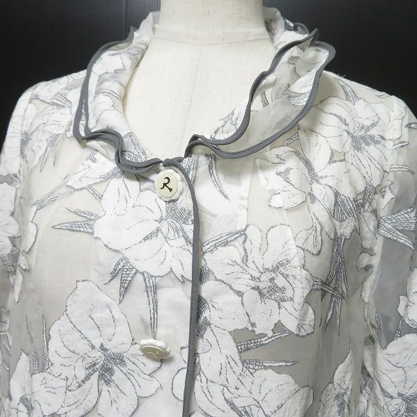 snc インポートロッサ import Rossa ジャケット 42 白 グレー 花