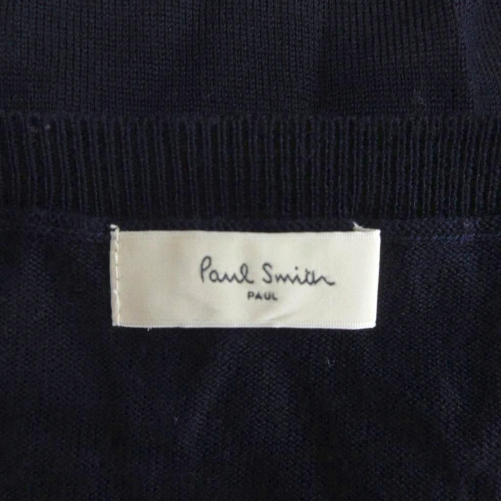 Paul Smith ニットカーディガン アイボリー ブラック M オシャレ ea039a9a46bf31549d90de38fd5142
