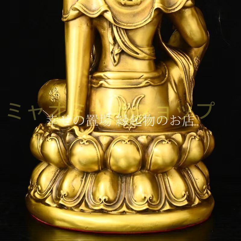 仏教美術 観音蓮華坐像 仏像 置物 月老像 観音菩薩像 神様 風水 置物 オブジェ 観音様 菩薩様 蓮華