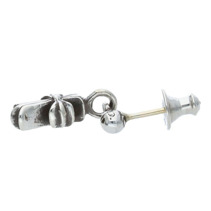 Chrome Hearts DRP STCK CH CRS/シルバーピアス クロムハーツ スタック CHクロス ドロップピアス 片方 シルバー