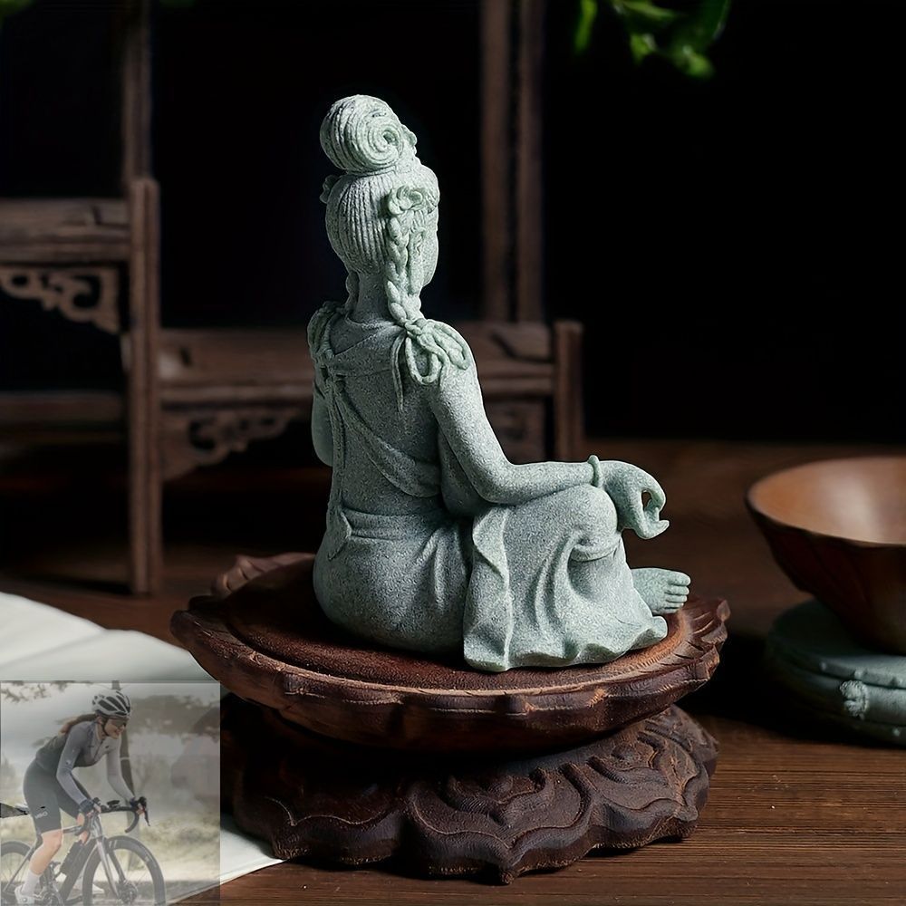 水月観音 観音 菩薩 像 仏像 石 彫刻 開運 健康運 金運 財運