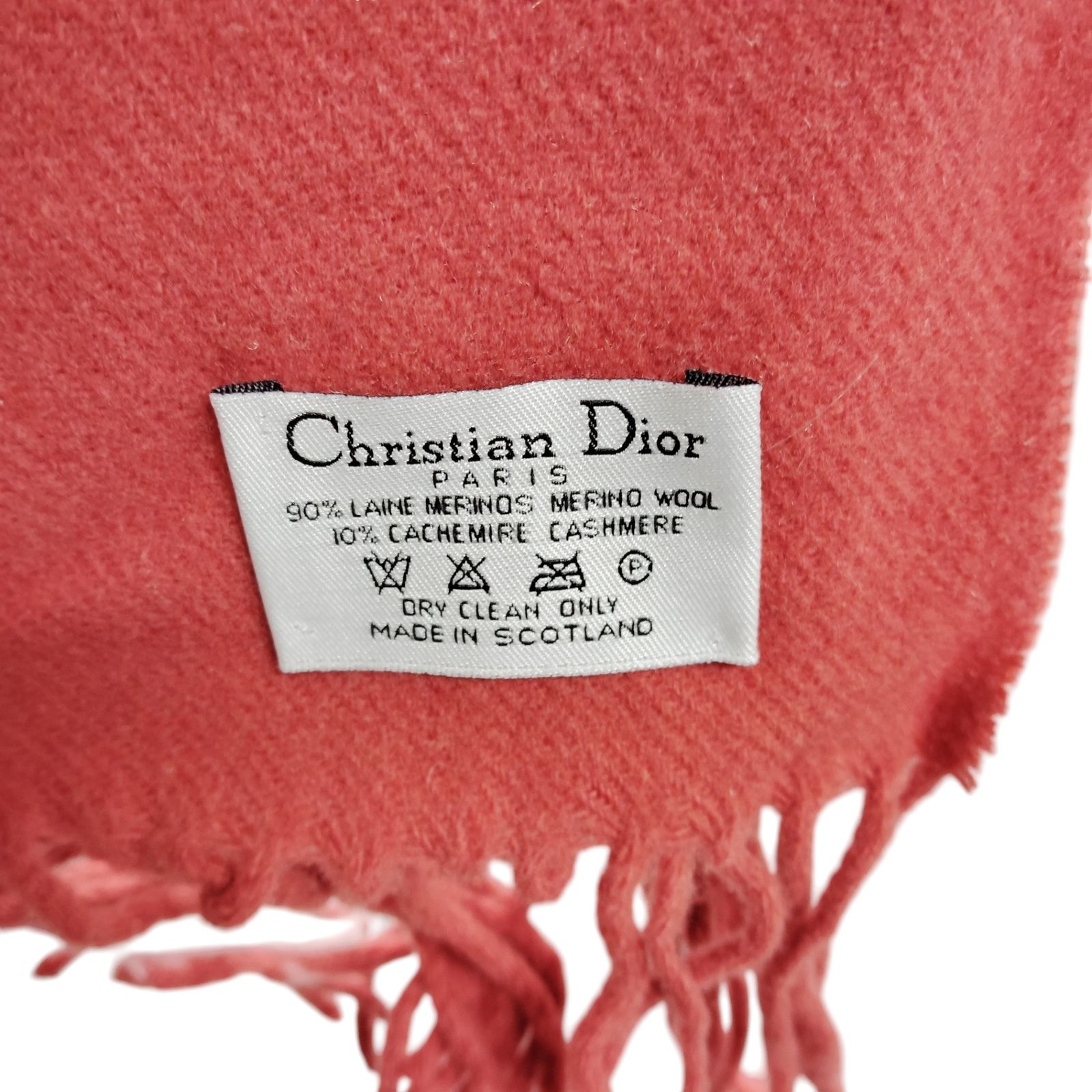 未使用】 Christian Dior ディオール フリンジ マフラー ストール 大判
