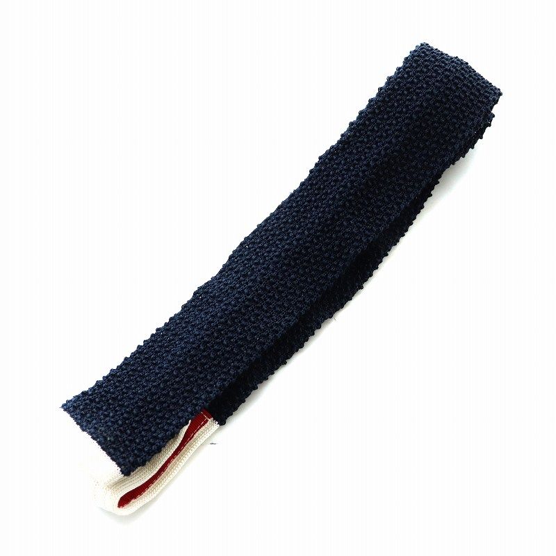 THOM BROWNE/トムブラウン トリコロールニットタイ ネクタイ グレー