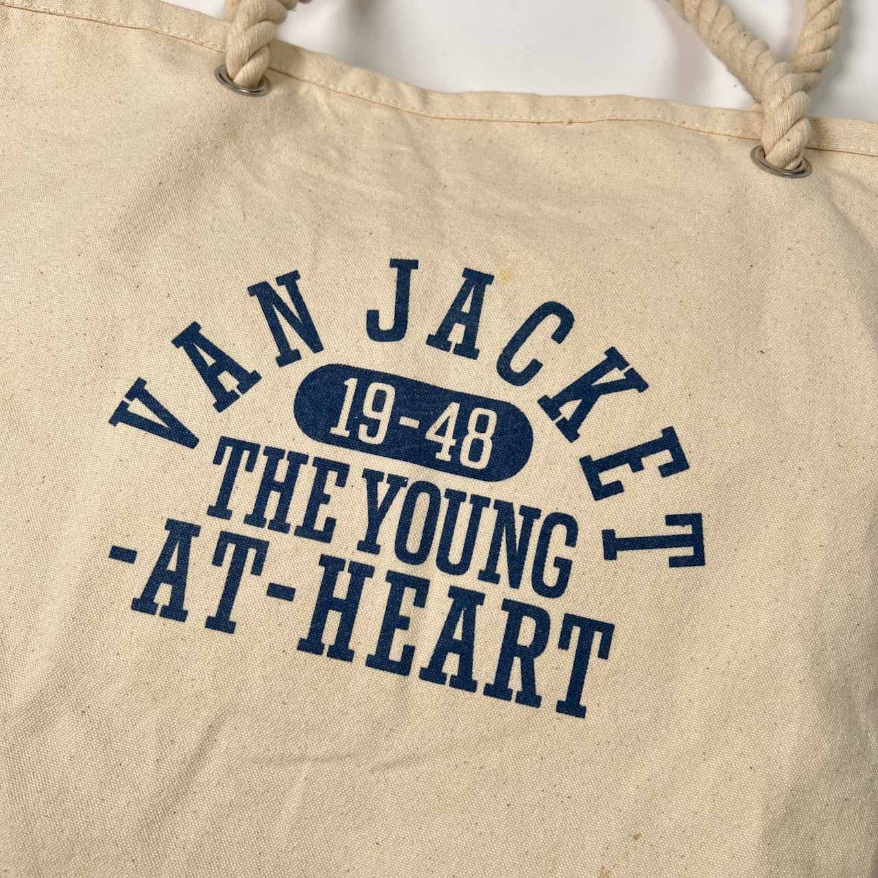 VAN JAC ヴァンヂャケット プリント 幌布 キャンバス トート