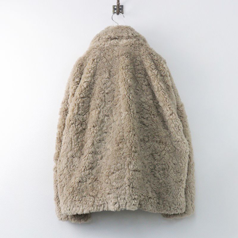 2023AW ノーブル NOBLE リッチフェイクボアショートコート /ベージュ