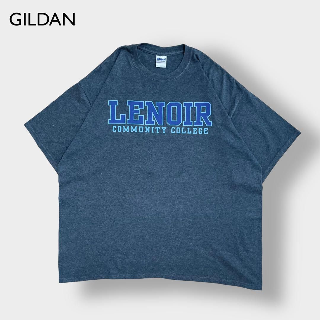 GILDAN】カレッジロゴ Tシャツ LENOIR 2XL ビッグサイズ 古着