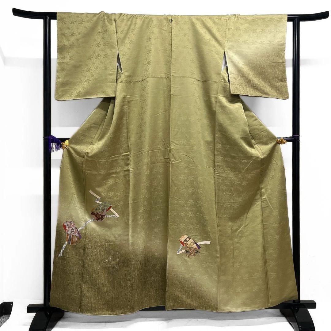 平和屋着物○訪問着 溢れ松葉花文 金彩 正絹 逸品 未使用 CAAY2897vf