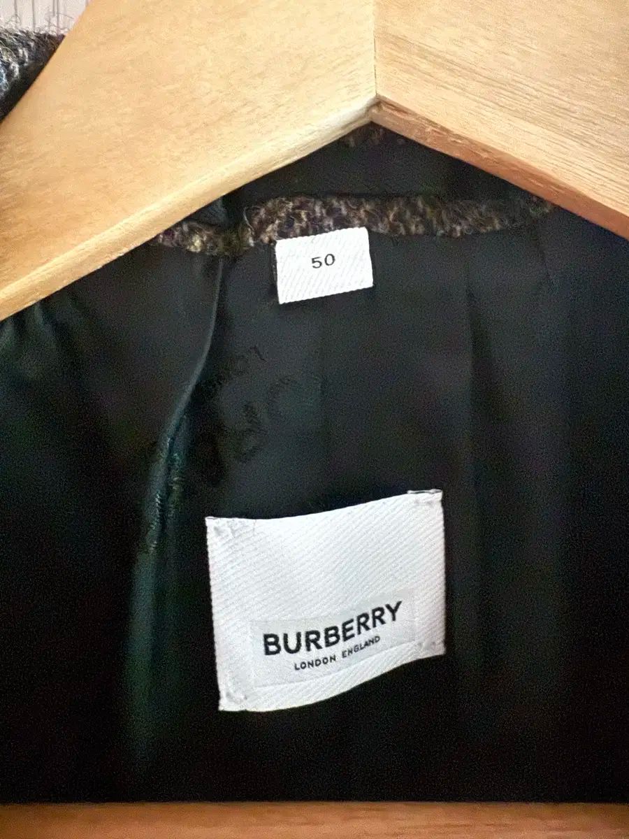 BURBERRY バーバリー ヘリンボーン ウール ロング コート 50