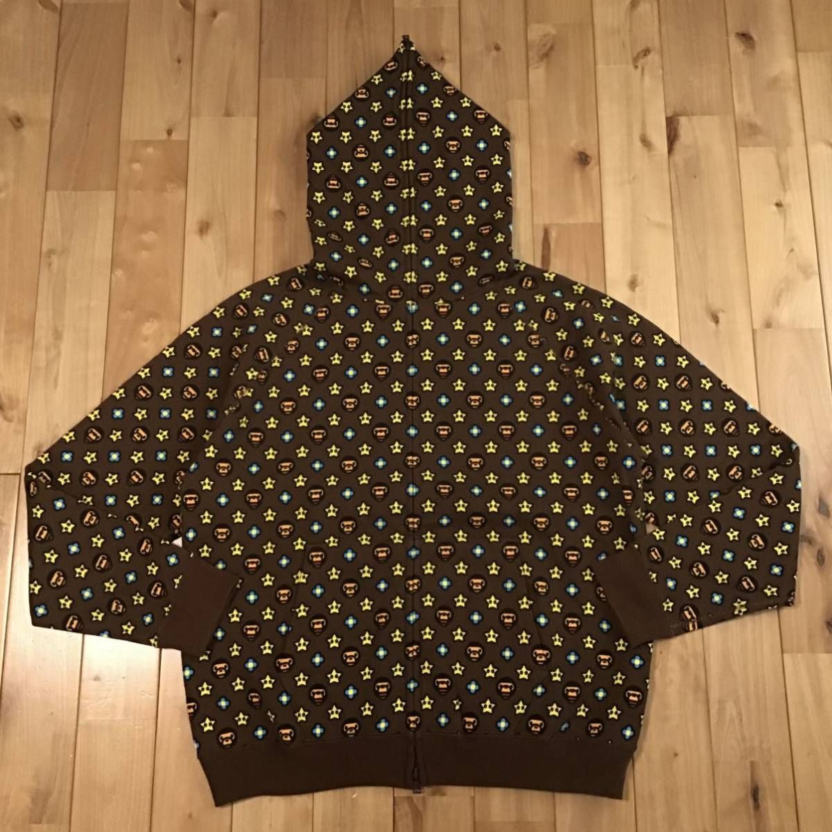 A BATHING APE MILO モノグラム　フルジップ パーカー　M ☆新品☆ マイロ モノグラム パーカー Mサイズ a bathing ape BAPE