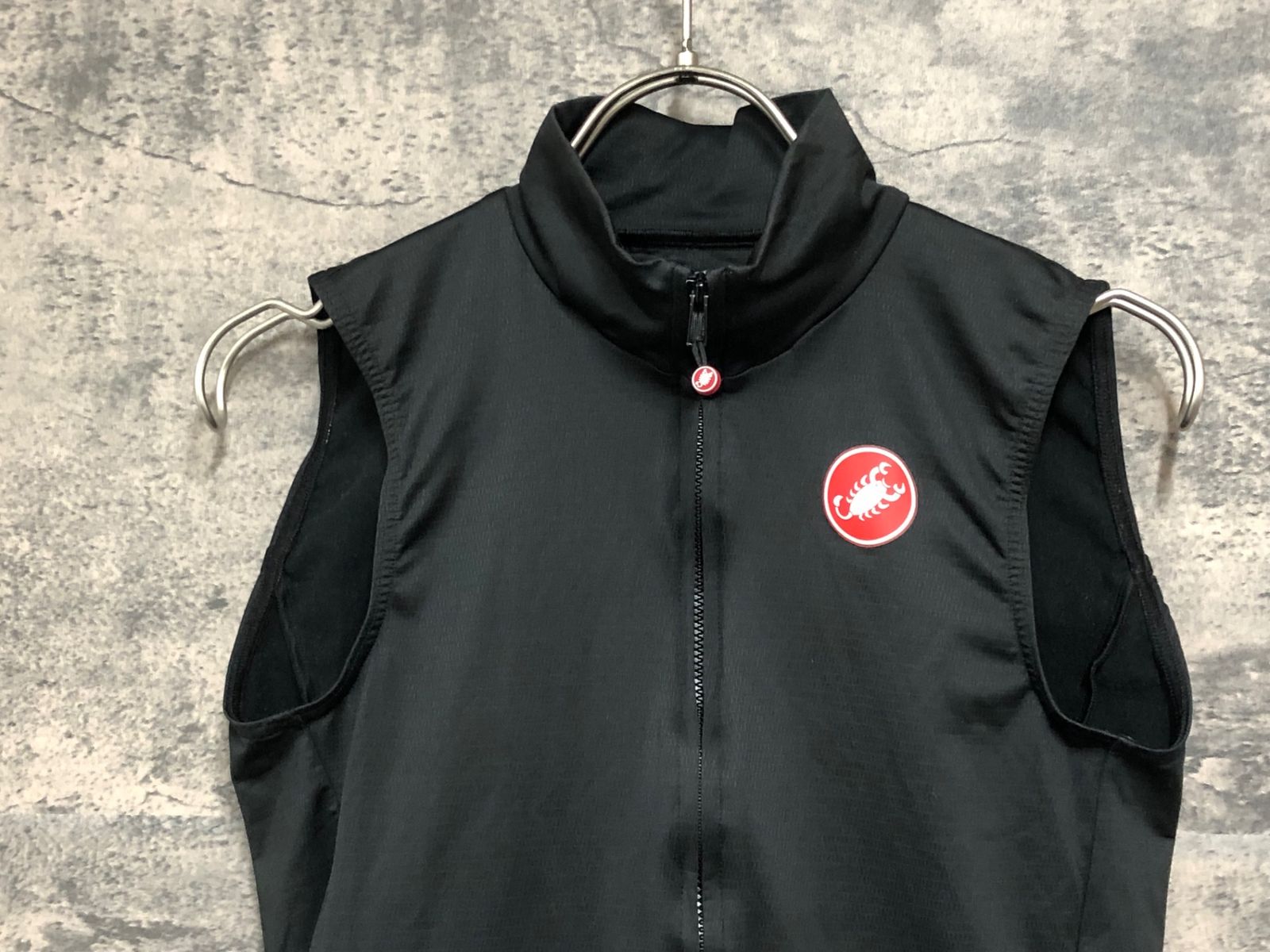 IY192 カステリ CASTELLI ジレ サイクルベスト 黒 S 裏起毛