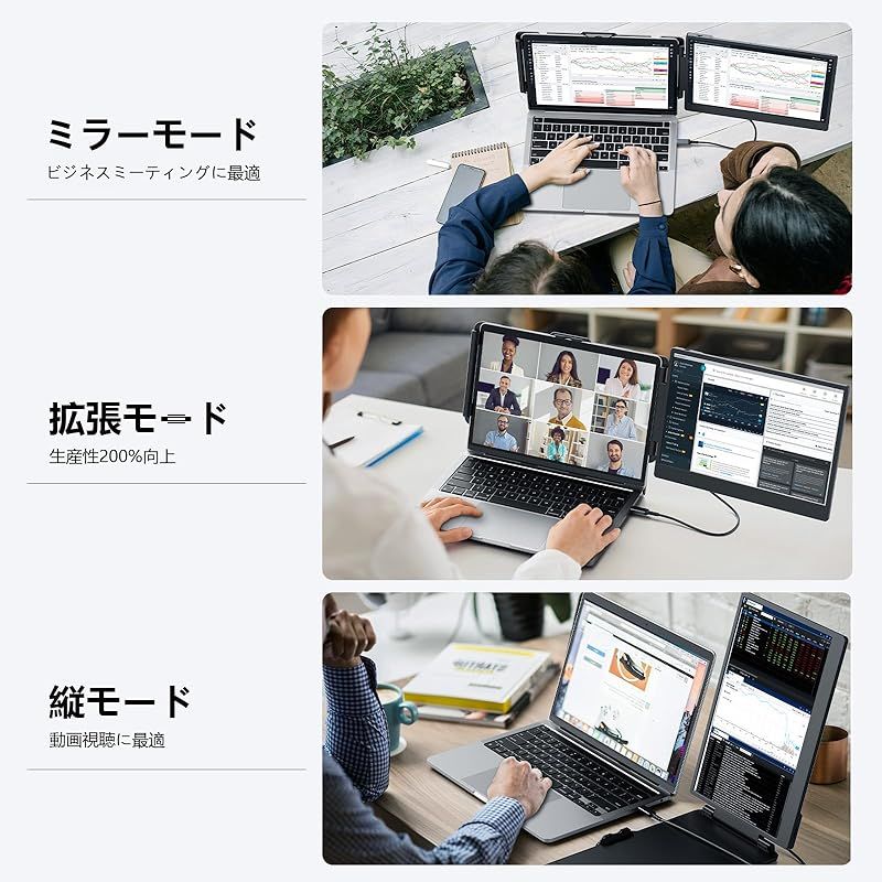 ❤️美品❤️ディスプレイモニター PC ノートパソコン ゲーム モニター Amazon.co.jp: 14インチ ノートパソコン用モニター ダブル画面