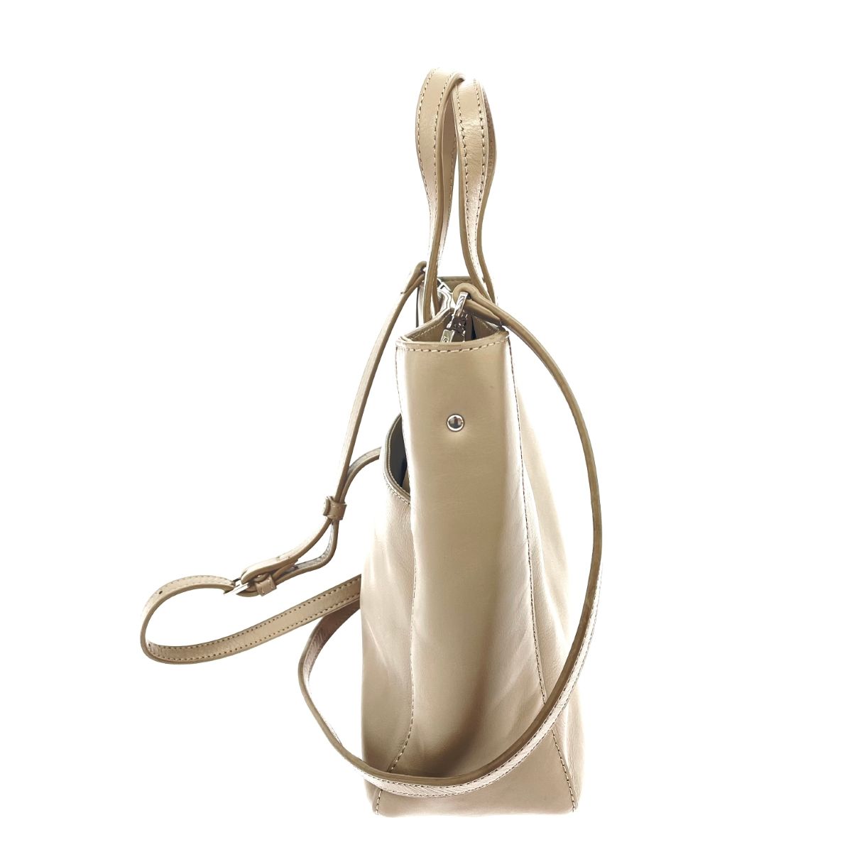 agnes b. アニエスベー 2WAYバッグ Lucy レザー グレージュ レディース  