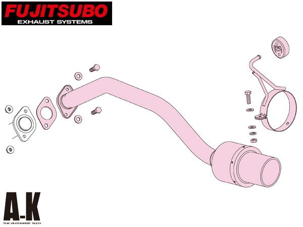フジツボ マフラー A-K エーケー L455S タント エグゼ カスタム ターボ 2WD KF-DET、KF H21.12～H24.5 750-70182 法人のみ配送 送料無料