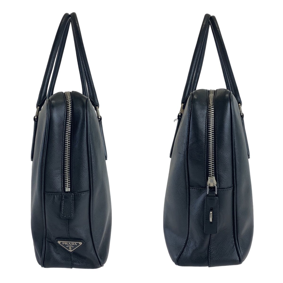 PRADA プラダ サフィアーノ ブラック 黒 シルバー金具 レザー ビジネス