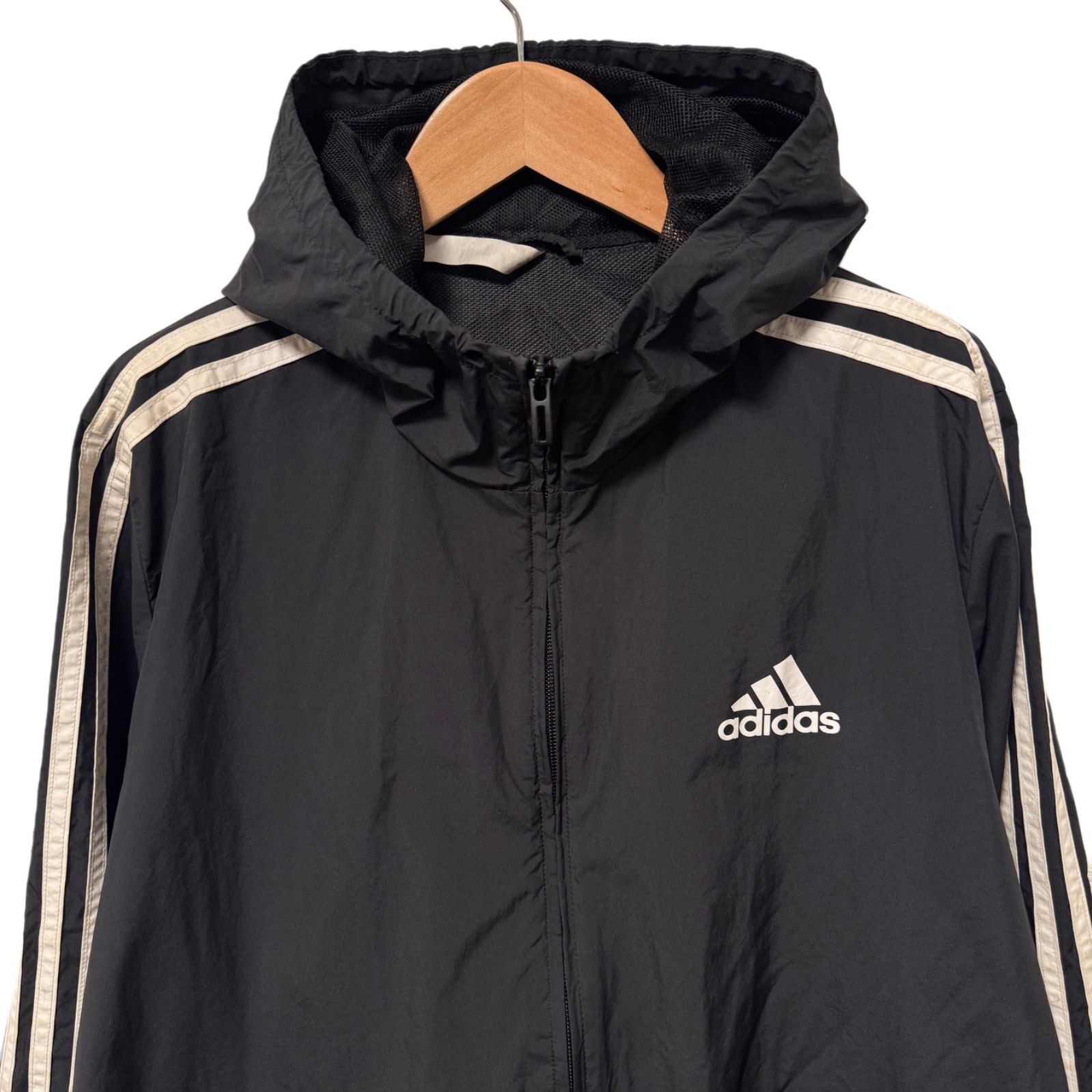 オールドadidas ストライプナイロンジャケット 黒/黄色M J81 楽天市場