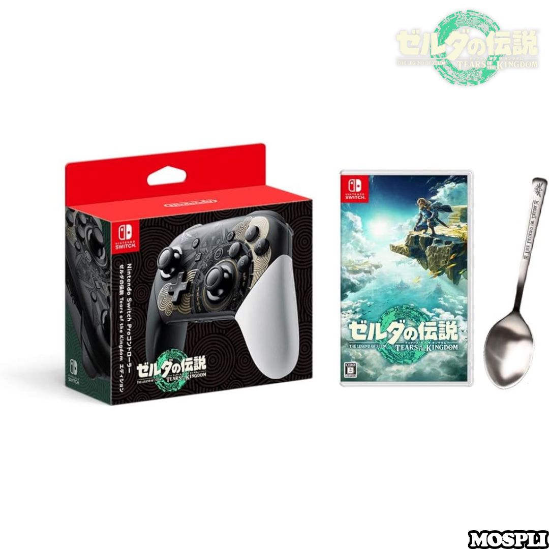 Nintendo Switch Proコントローラー ゼルダの伝説 ティアーズ オブ ザ キングダムエディション ゼルダの伝説 ティアーズ オブ ザ キングダム -Switch ステンレスカトラリースプーン 同梱 Nintendo 未開封正規品