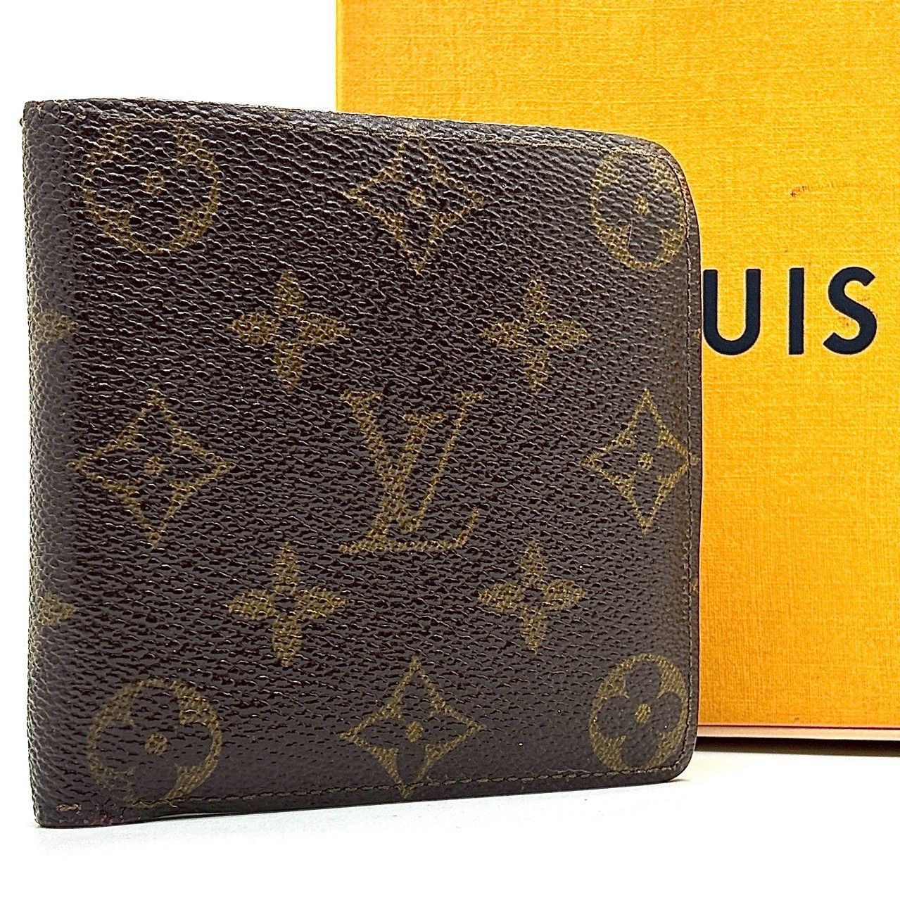 王道の実用美 LOUIS VUITTON ルイヴィトン 二つ折り財布 マルコ モノグラム メンズ M61675 ブラウン